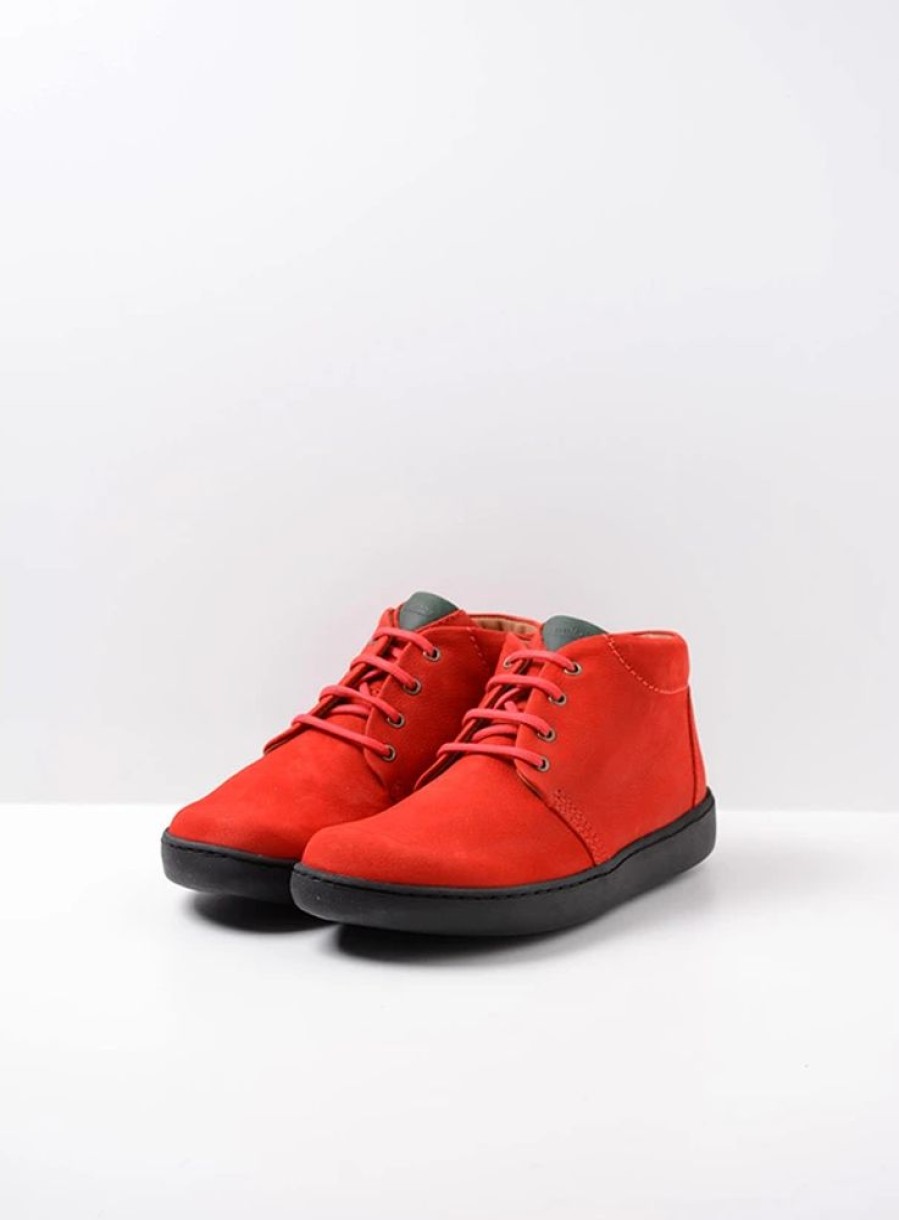 Dames Wolky | Kansas Lady Xw Donkerrood Nubuck