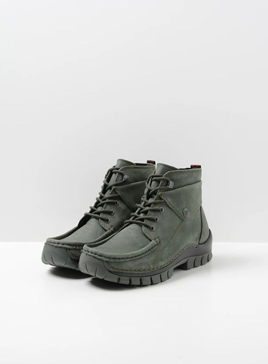 Dames Wolky | Jump Saliegroen Nubuck