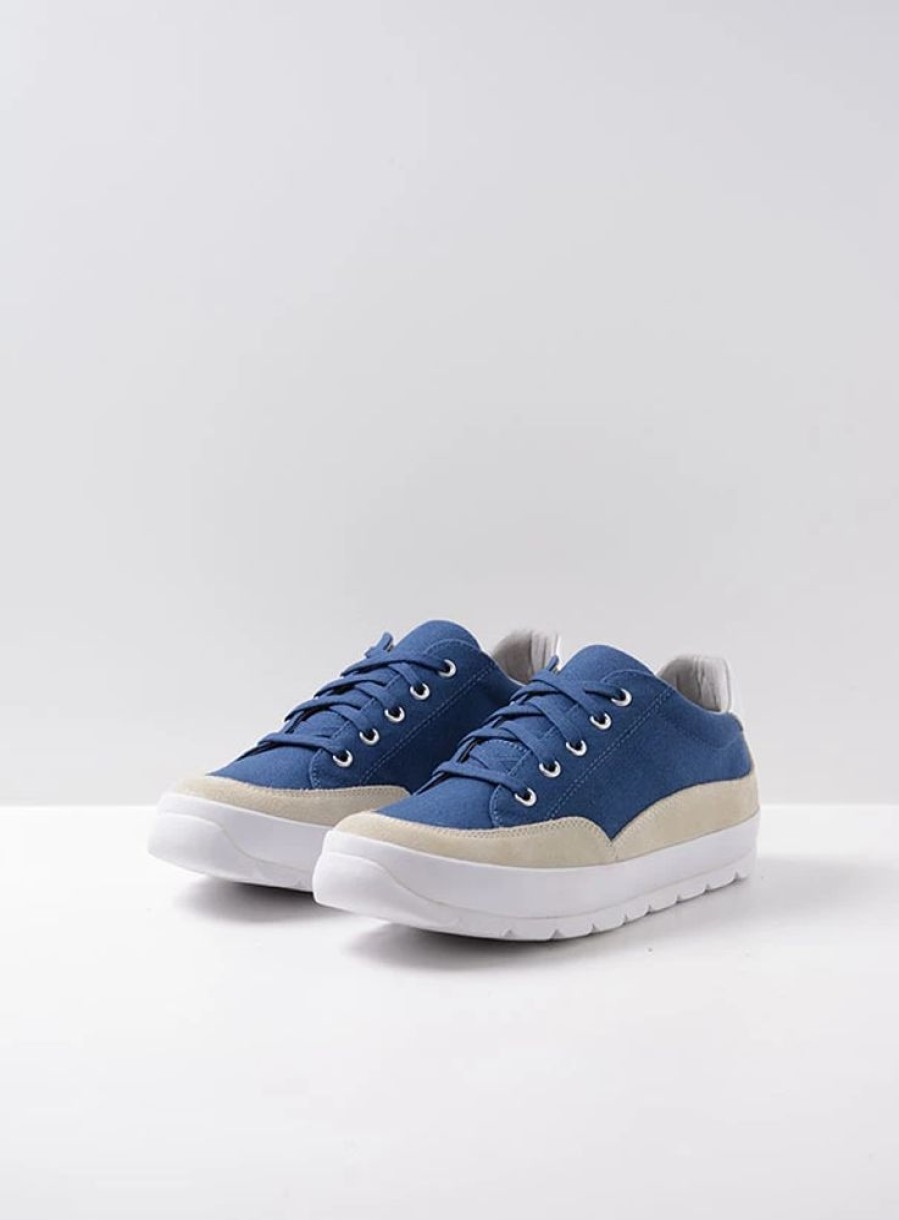 Dames Wolky | Babati Blauw Canvas/Suede