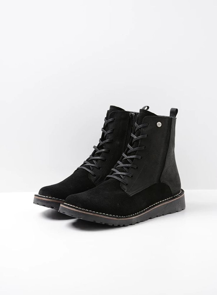 Dames Wolky | Wagga Wagga Zwart Suede