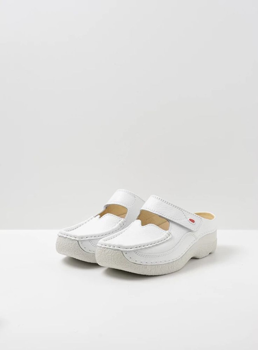 Dames Wolky | Roll Slipper Wit Leer