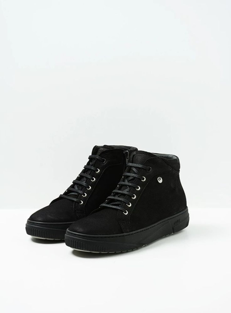 Dames Wolky | Compass Zwart Nubuck