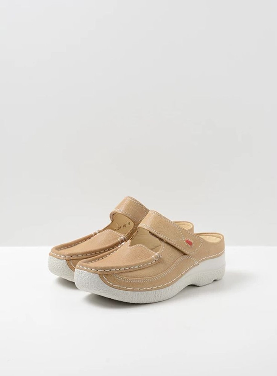 Dames Wolky | Roll Slipper Beige Nubuck