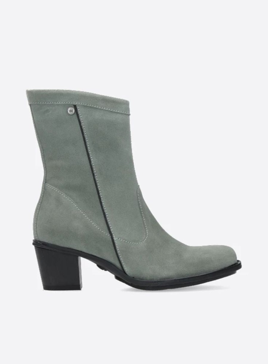 Dames Wolky | Mallow Grijsgroen Suede