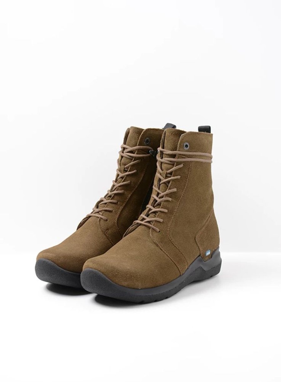 Dames Wolky | Bluff Db Donker Taupe Suede