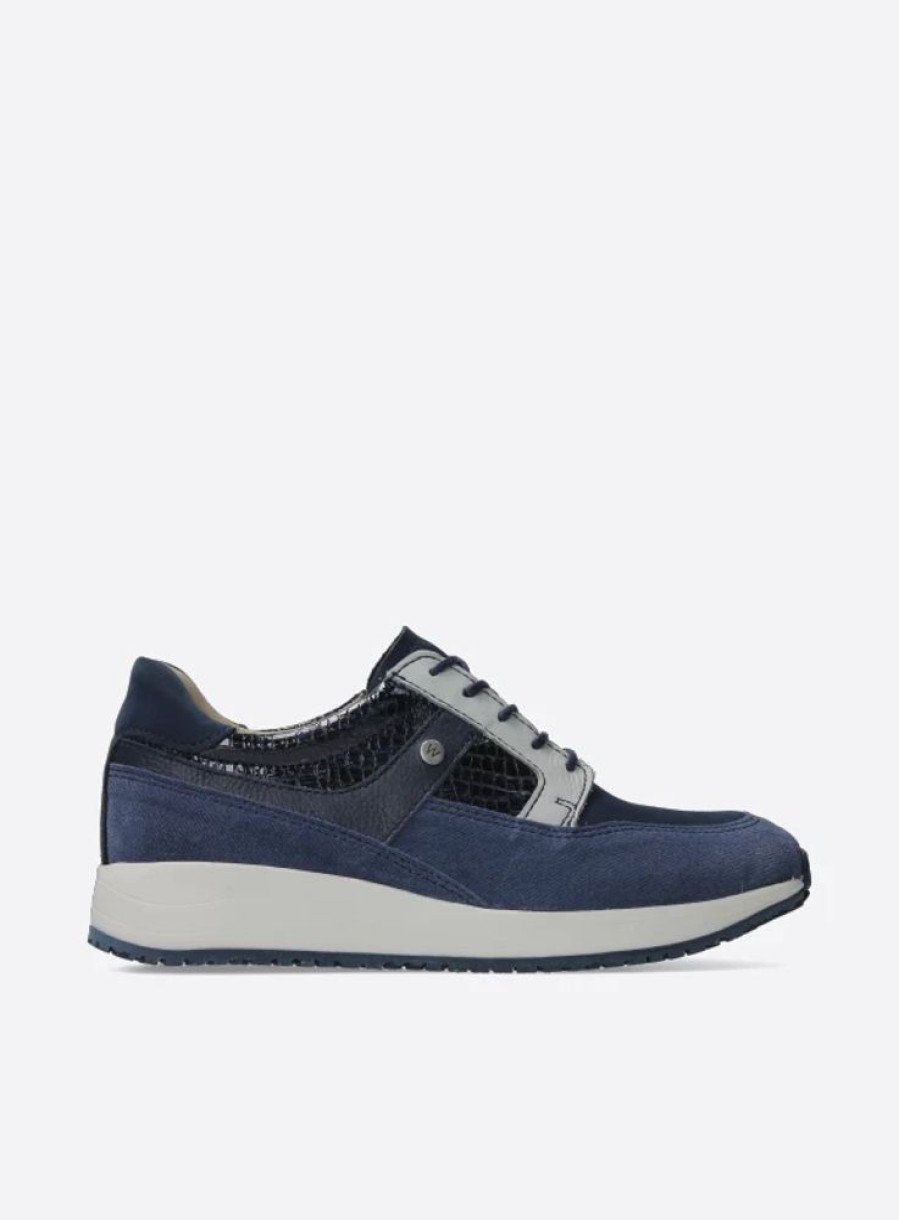 Dames Wolky | Hammer Denim Combi Leer