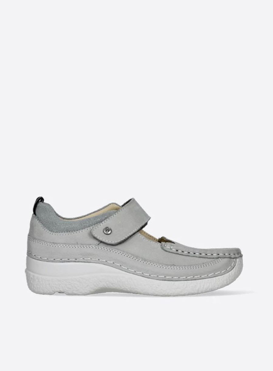 Dames Wolky | Roll Combi Licht Grijs Nubuck