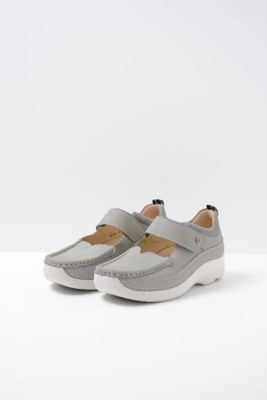 Dames Wolky | Roll Combi Licht Grijs Nubuck