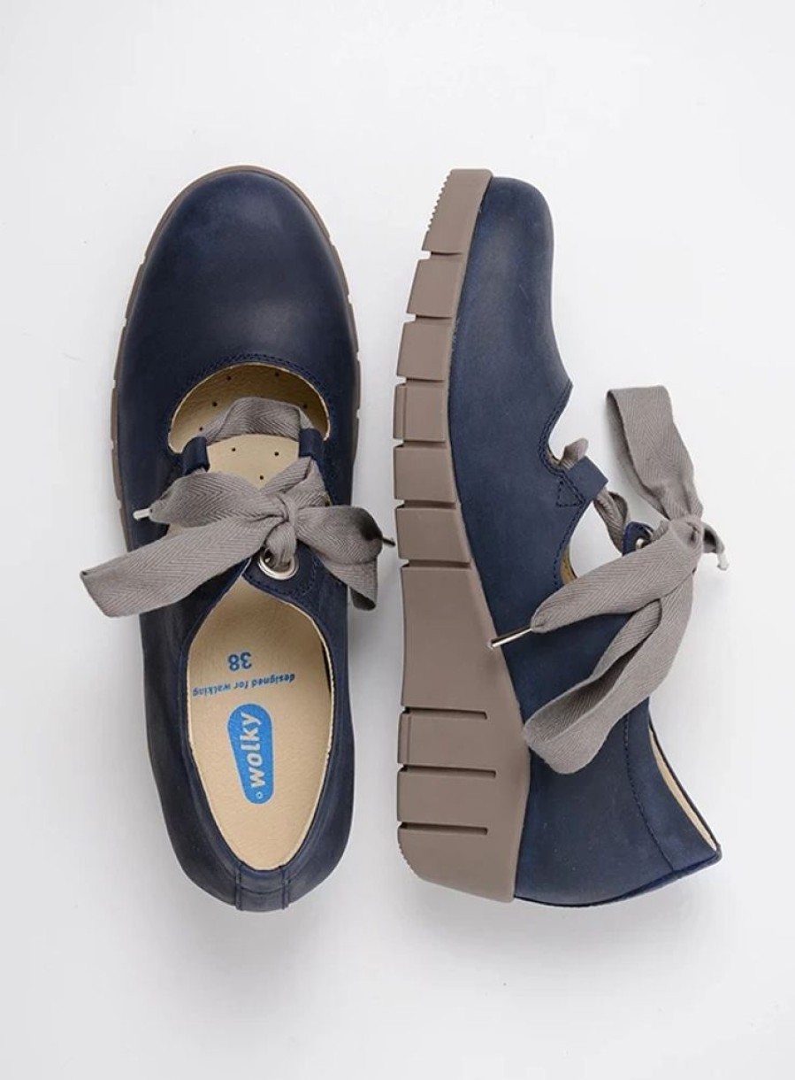 Dames Wolky | Boston Blauw Zomer Nubuck