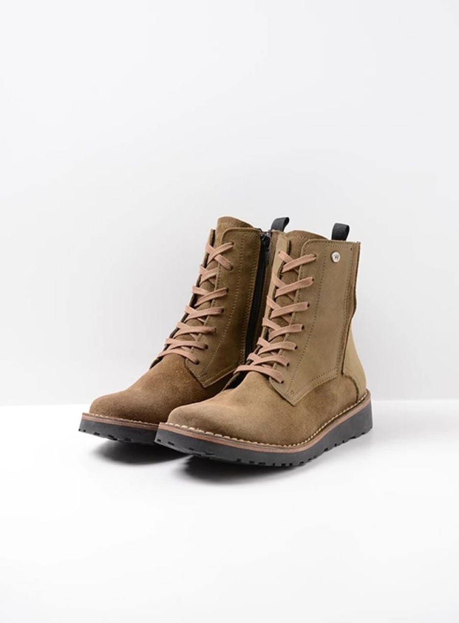 Dames Wolky | Wagga Wagga Donker Taupe Suede