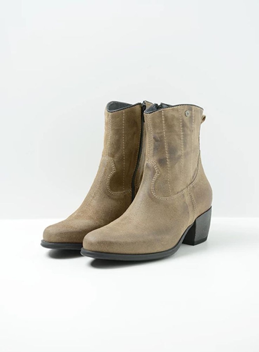 Dames Wolky | Lubbock Taupe Suede