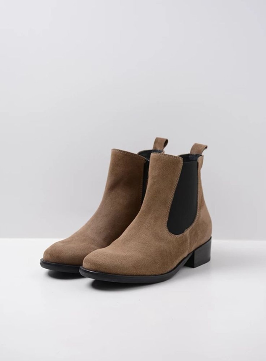 Dames Wolky | Masala Taupe Geborsteld Suede