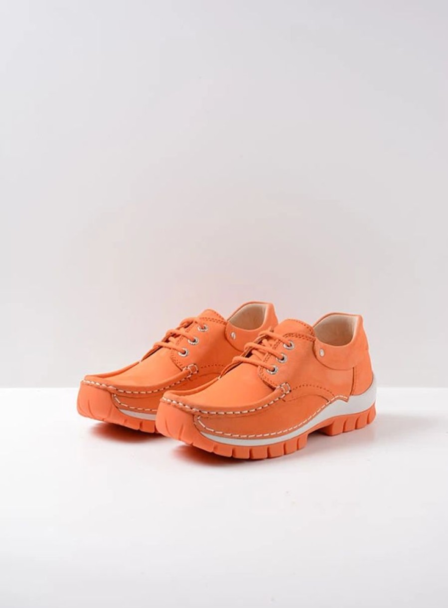 Dames Wolky | Fly Summer Oranje Nubuck