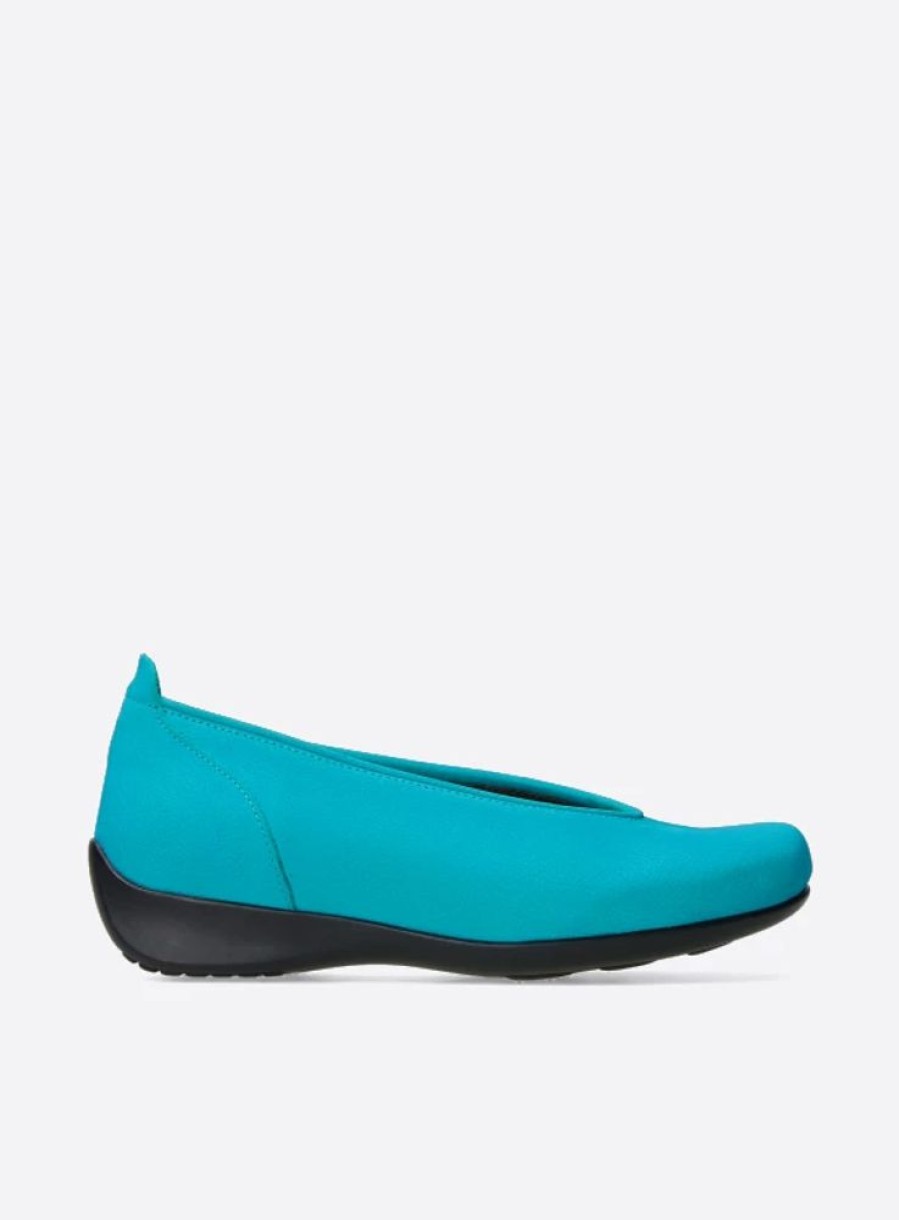 Dames Wolky | Ballet Turquoise Nubuck