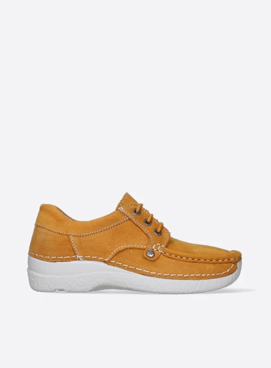 Dames Wolky | Seamy Up Oranje Nubuck