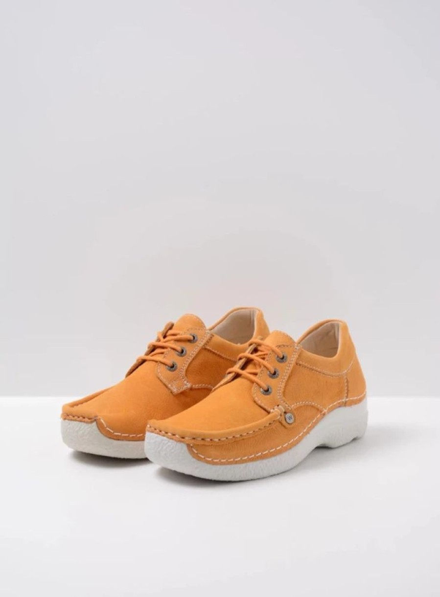 Dames Wolky | Seamy Up Oranje Nubuck