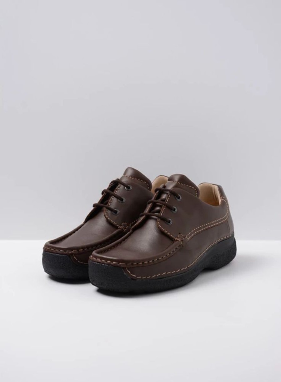 Heren Wolky | Roll Shoe Men Bruin Leer