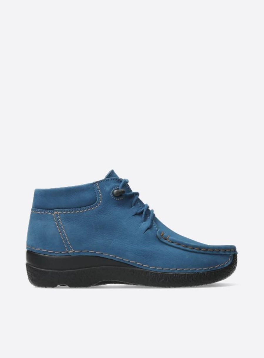 Dames Wolky | Seamy Moc Atlantisch Blauw Nubuck