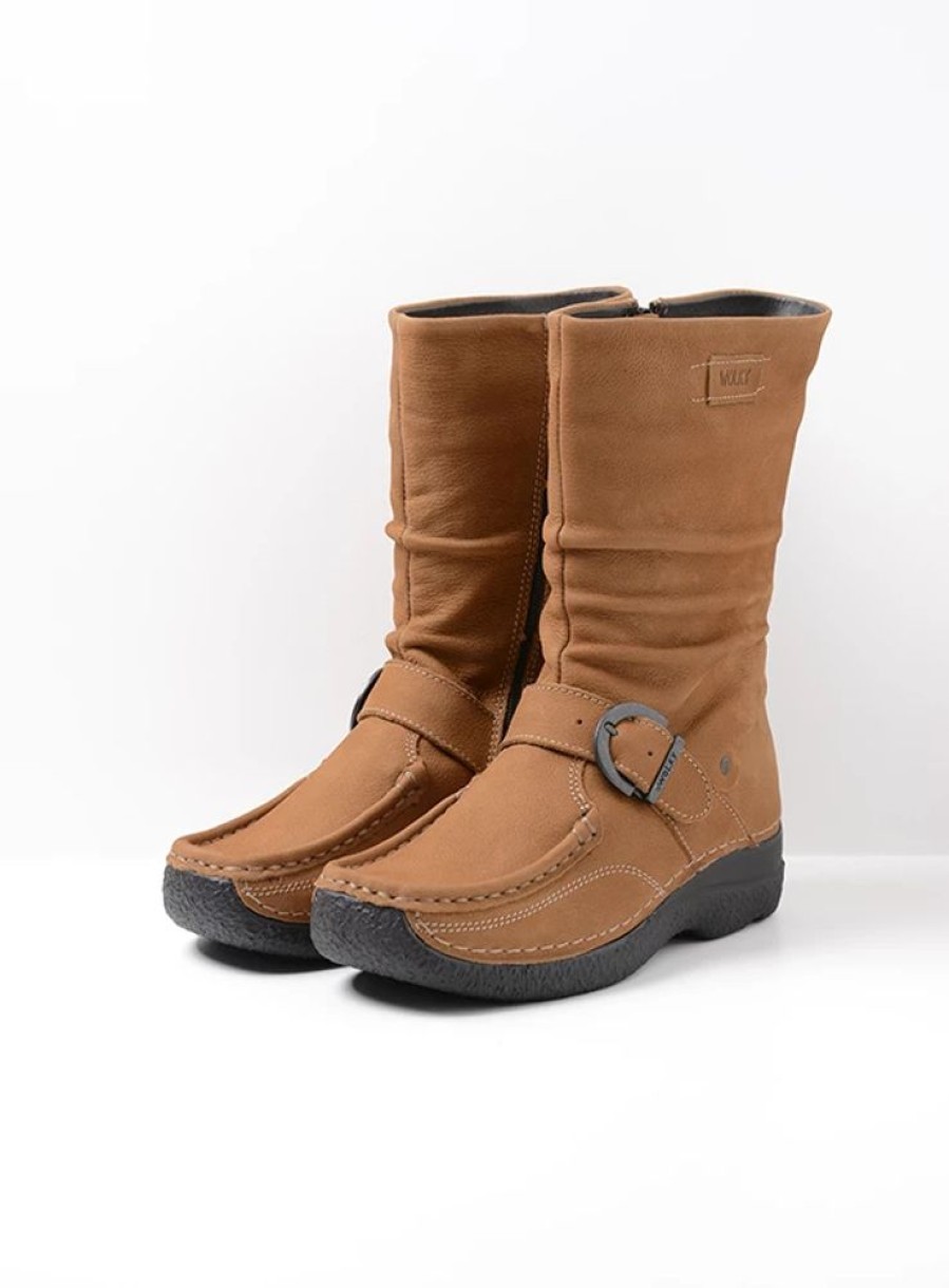 Dames Wolky | Roll Jacky Cognac Nubuck