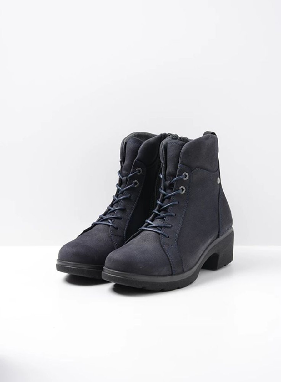 Dames Wolky | Midi Blauw Nubuck