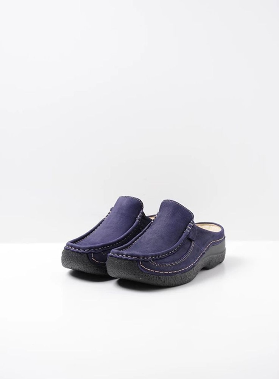 Dames Wolky | Roll Slide Paars Nubuck