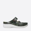 Dames Wolky | Roll Slipper Groen Crocolook Lakleer