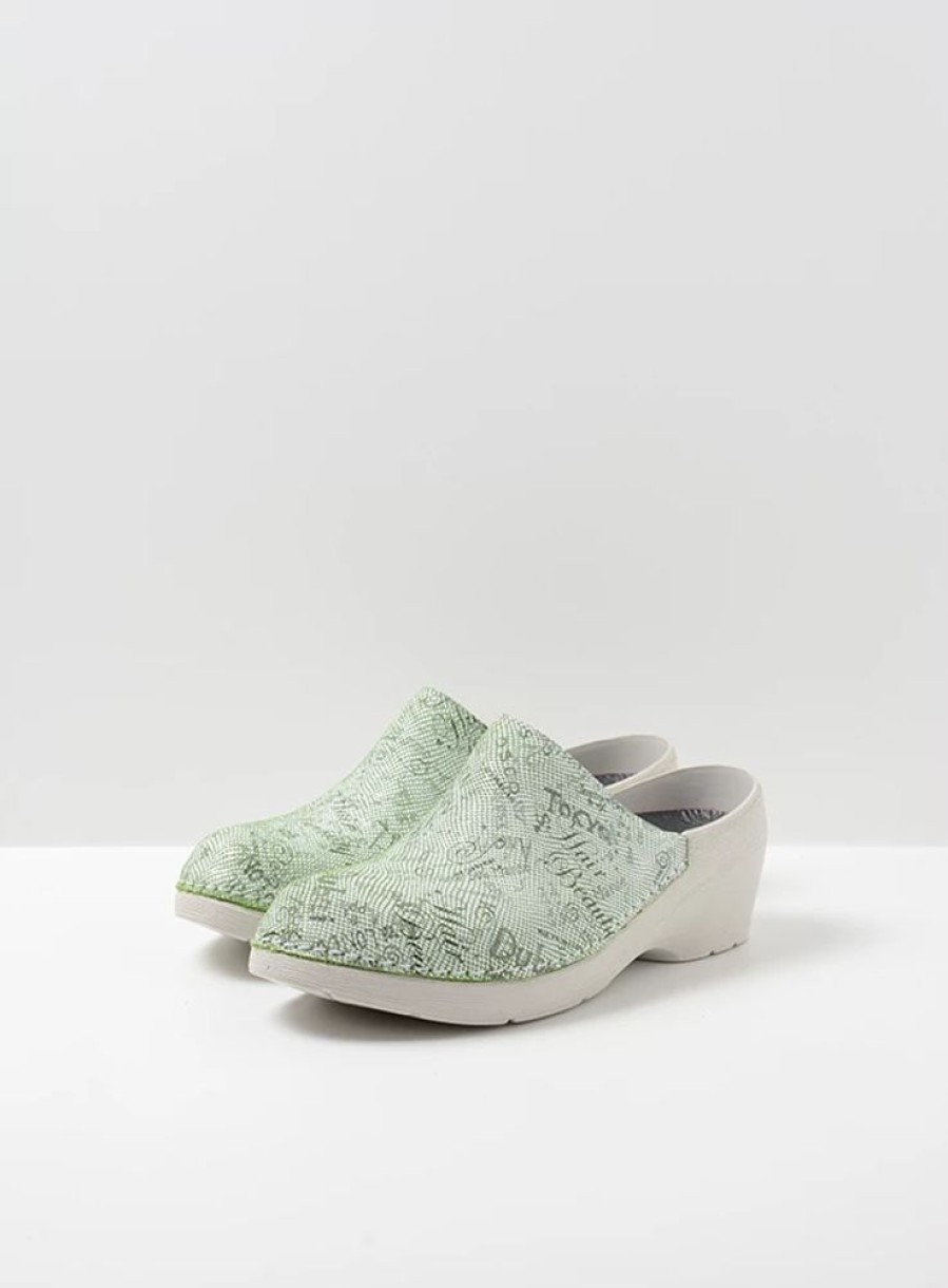 Dames Wolky | Pro-Clog Groen Suede