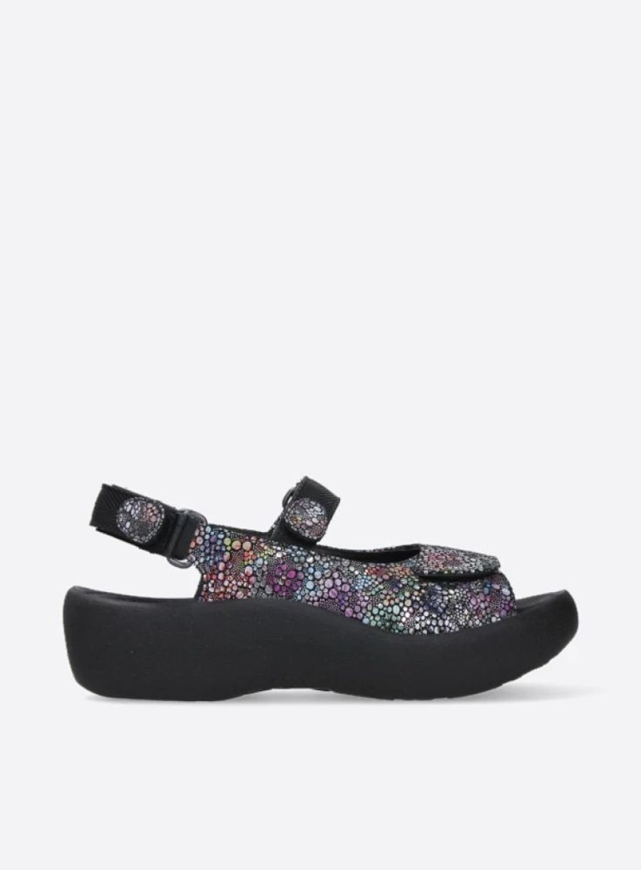 Dames Wolky | Jewel Zwart Multi Suede