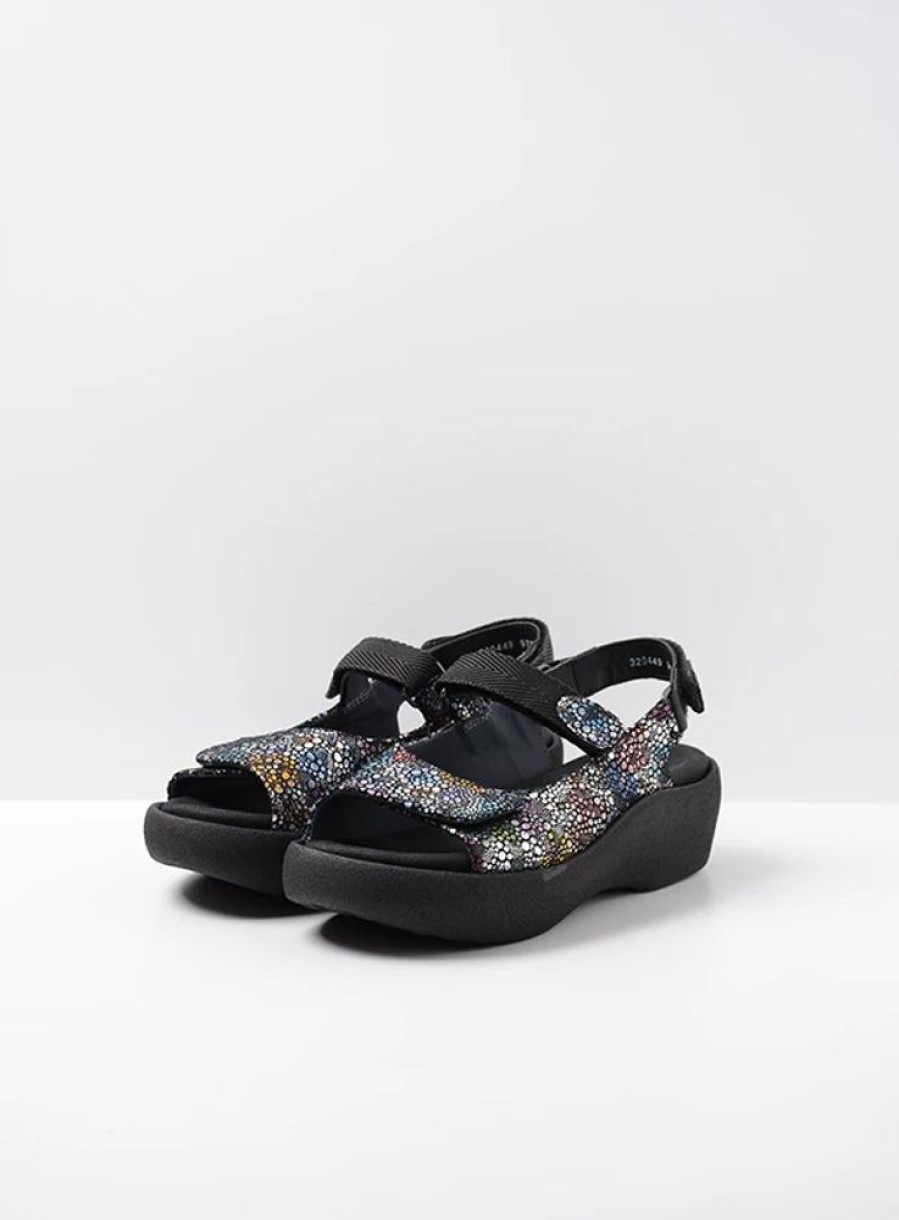 Dames Wolky | Jewel Zwart Multi Suede