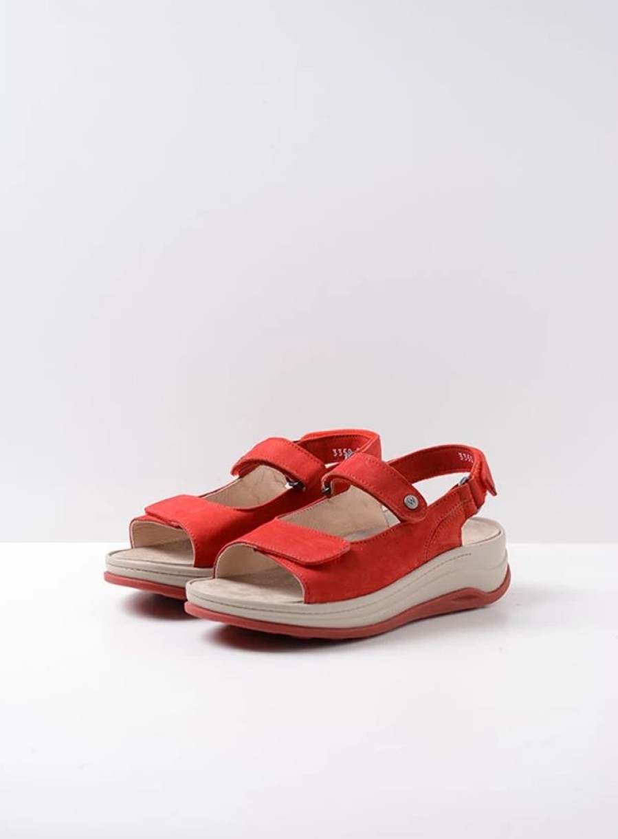 Dames Wolky | Adura Rood Nubuck