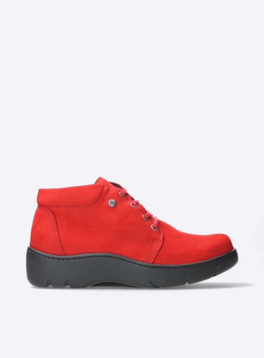 Dames Wolky | Tarda Xw-Wr Donkerrood Nubuck