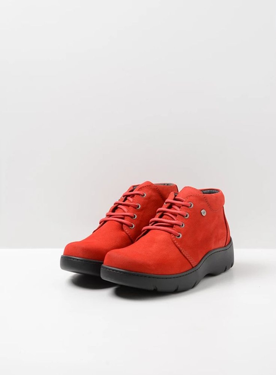 Dames Wolky | Tarda Xw-Wr Donkerrood Nubuck