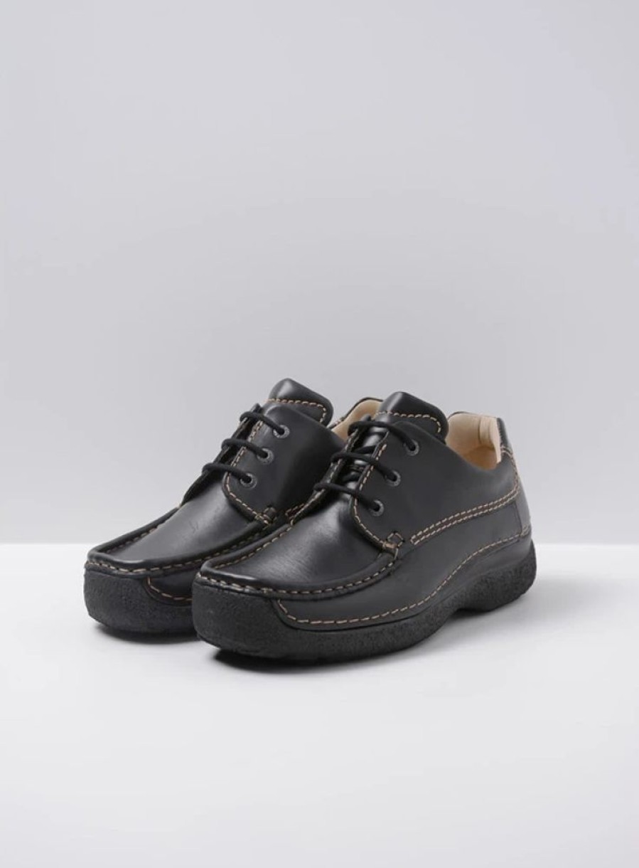 Heren Wolky | Roll Shoe Men Zwart Leer