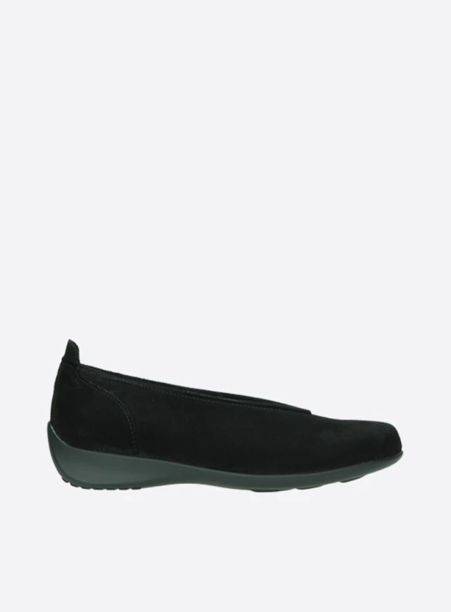 Dames Wolky | Ballet Zwart Suede