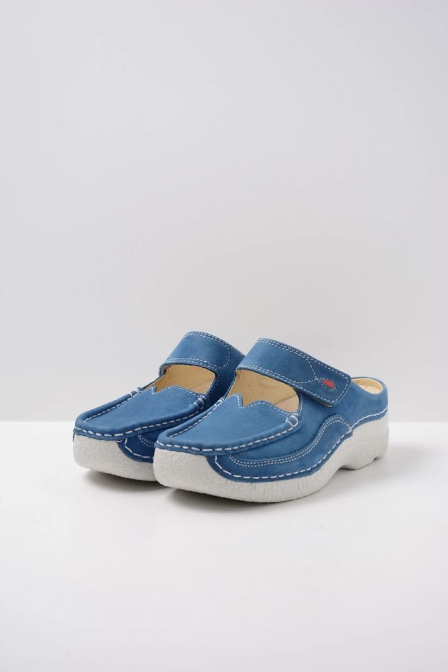 Dames Wolky | Roll Slipper Dodger Blauw Nubuck