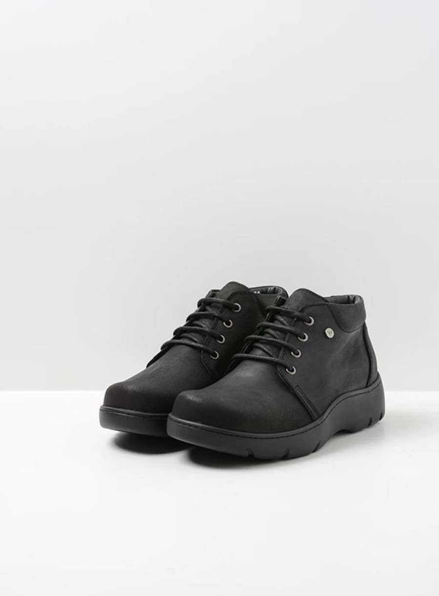 Dames Wolky | Tarda Xw-Wr Zwart Nubuck