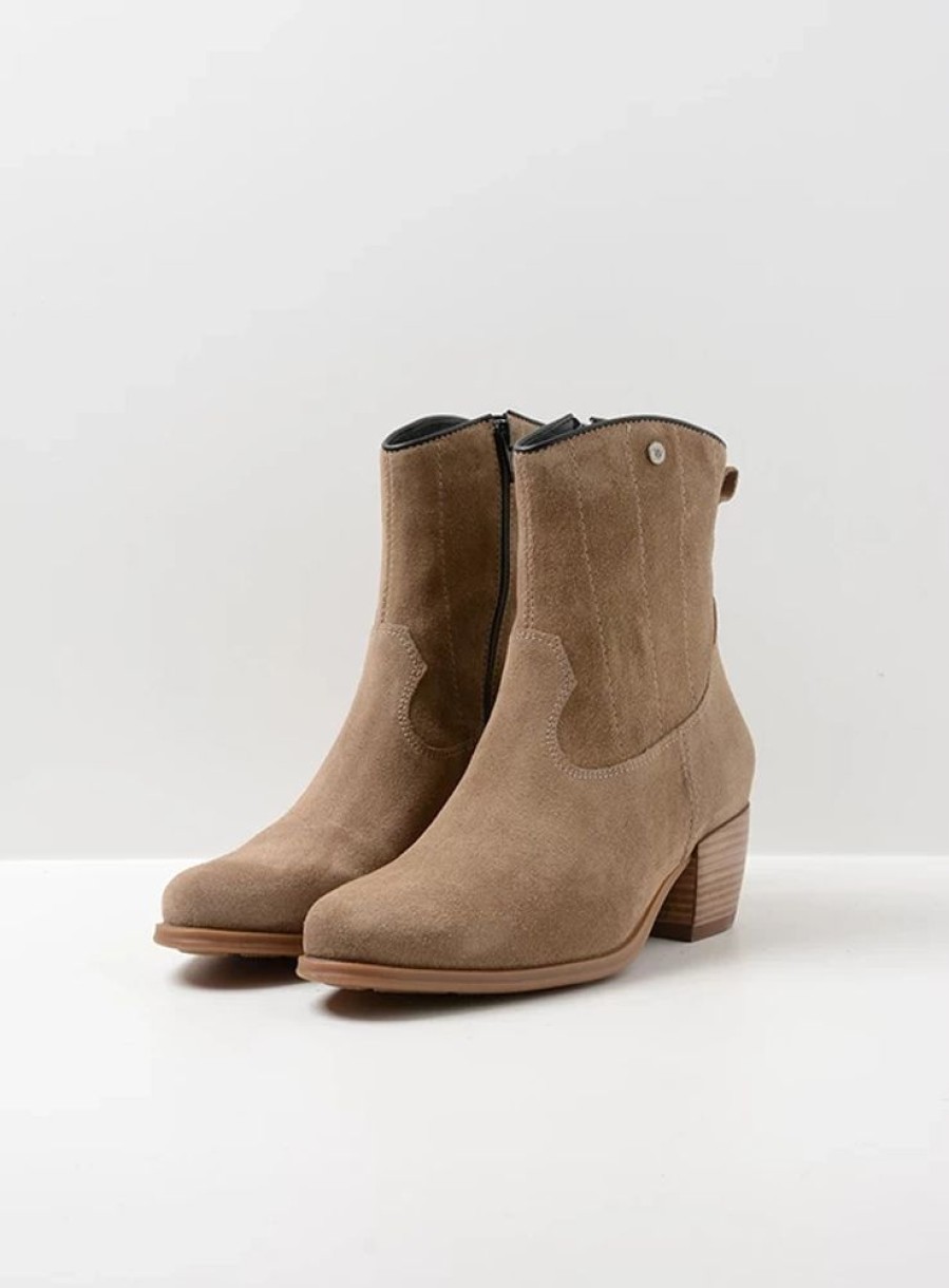 Dames Wolky | Lubbock Hv Taupe Zomer Suede