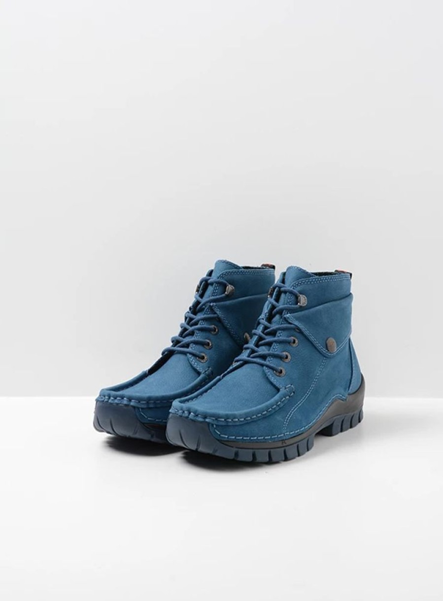 Dames Wolky | Jump Atlantisch Blauw Nubuck