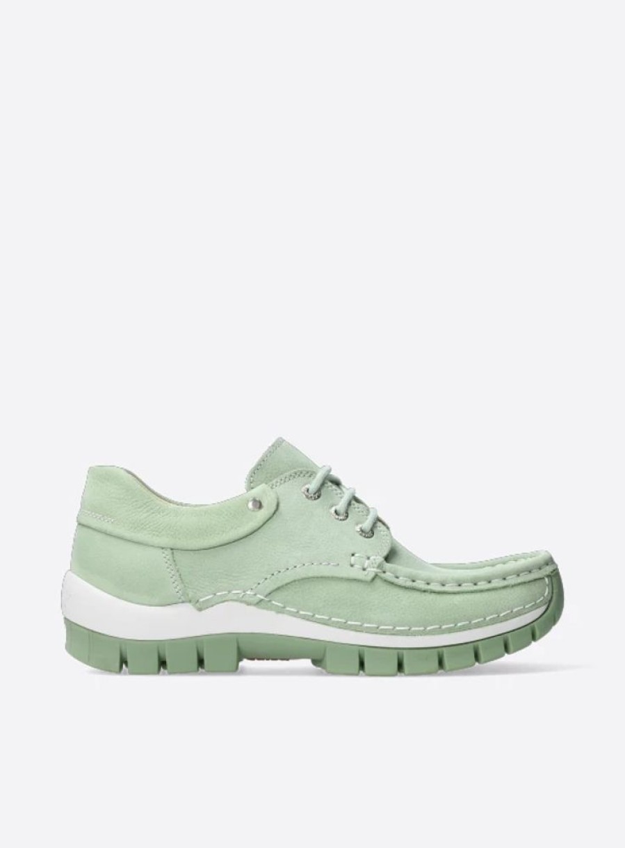 Dames Wolky | Fly Summer Lichtgroen Nubuck