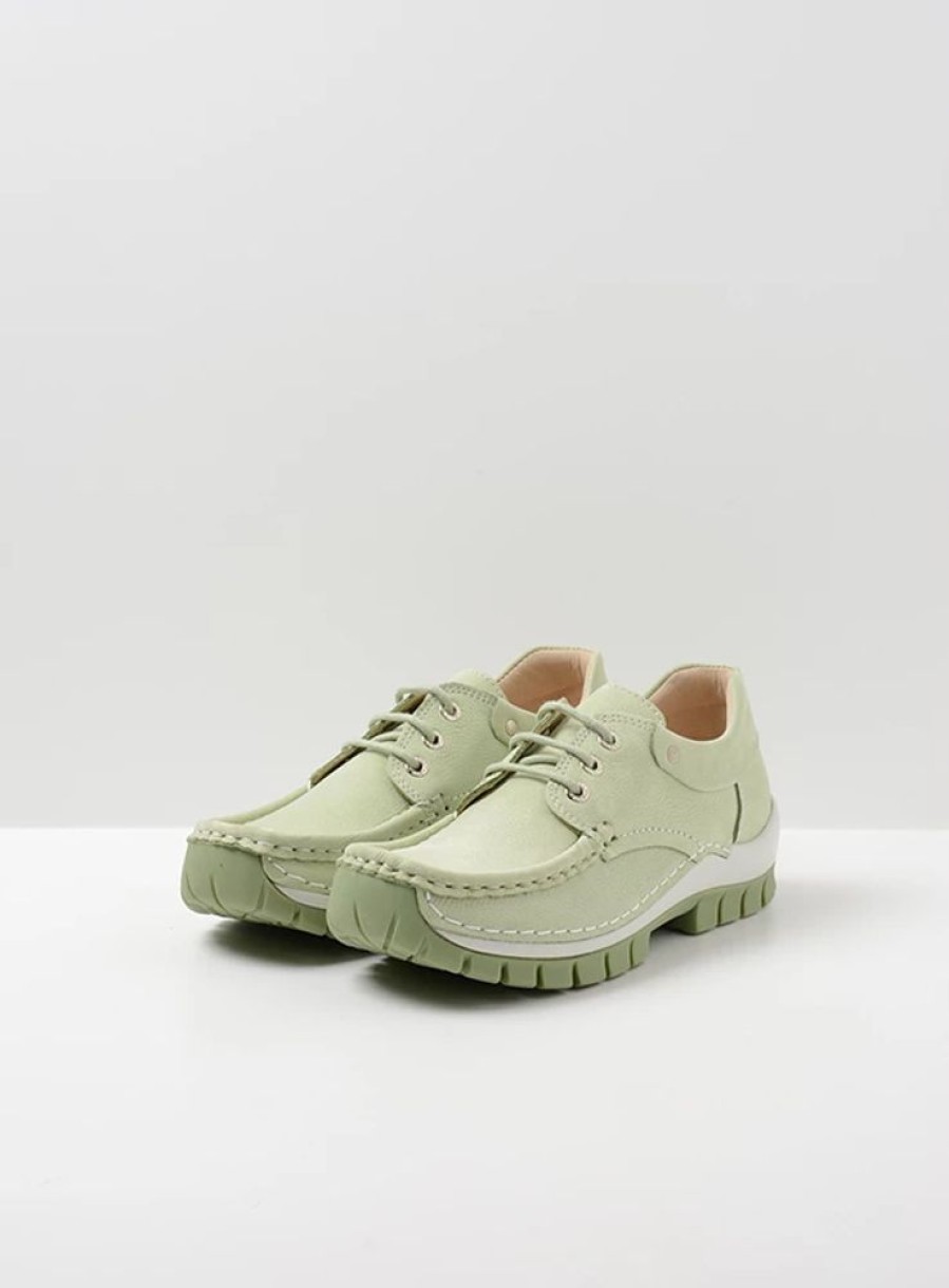 Dames Wolky | Fly Summer Lichtgroen Nubuck