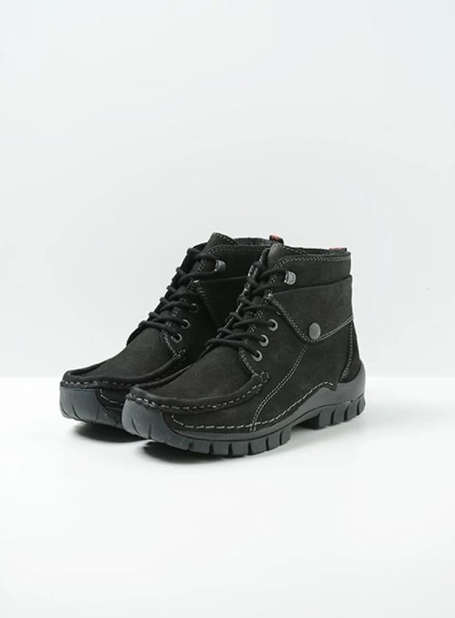 Dames Wolky | Jump Zwart Nubuck