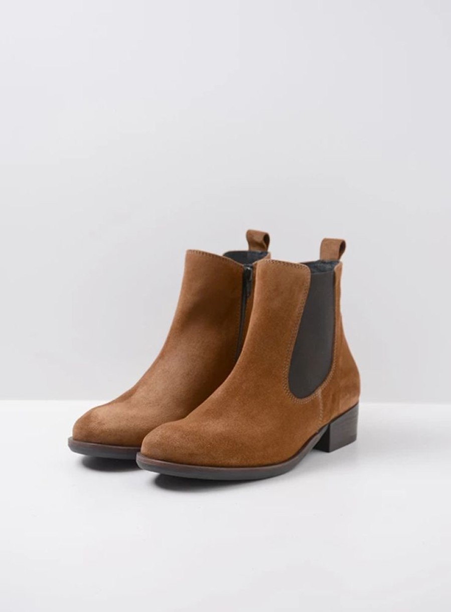 Dames Wolky | Masala Cognac Suede