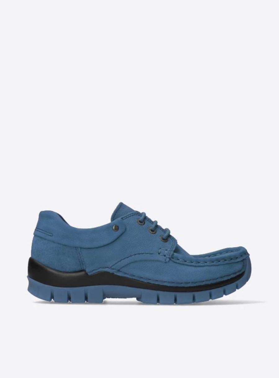 Dames Wolky | Fly Atlantisch Blauw Nubuck