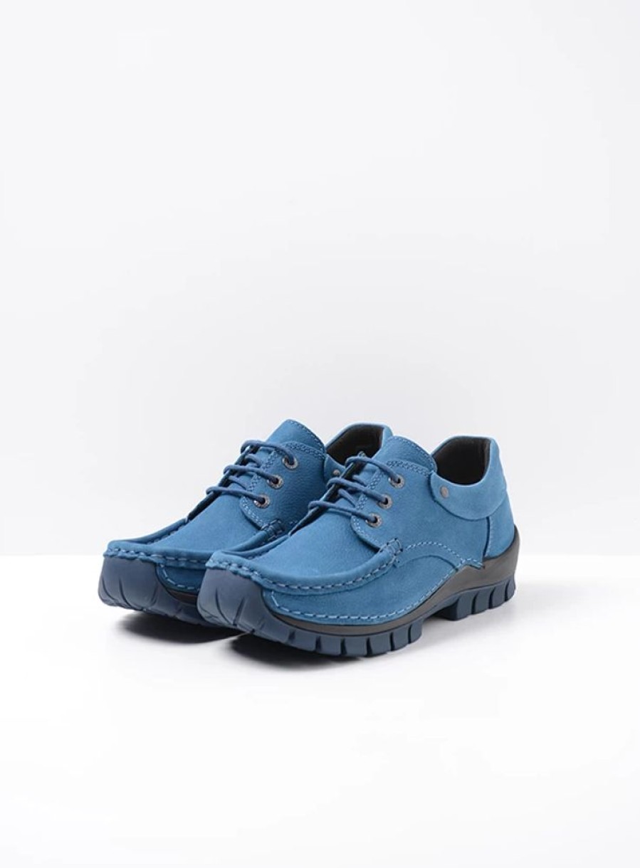 Dames Wolky | Fly Atlantisch Blauw Nubuck