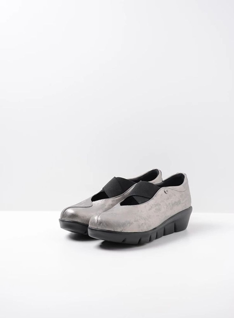 Dames Wolky | Cursa Grijs Metallic Nubuck