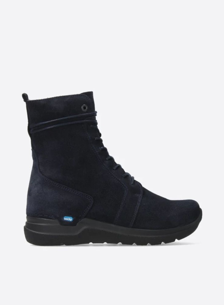 Dames Wolky | Bluff Db Blauw Suede