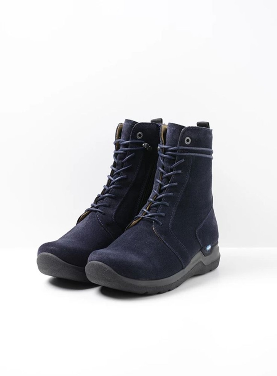 Dames Wolky | Bluff Db Blauw Suede