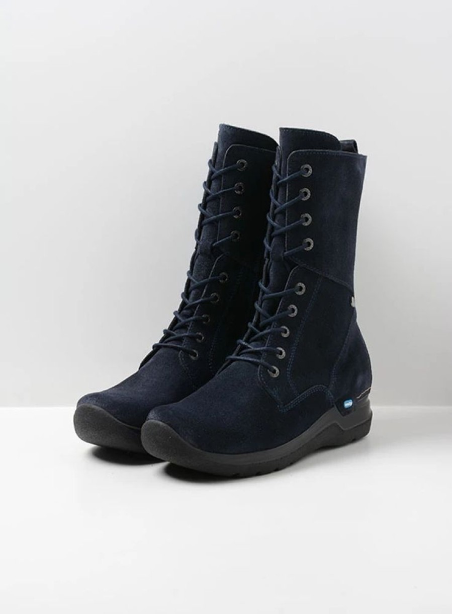 Dames Wolky | Zigzag Blauw Suede