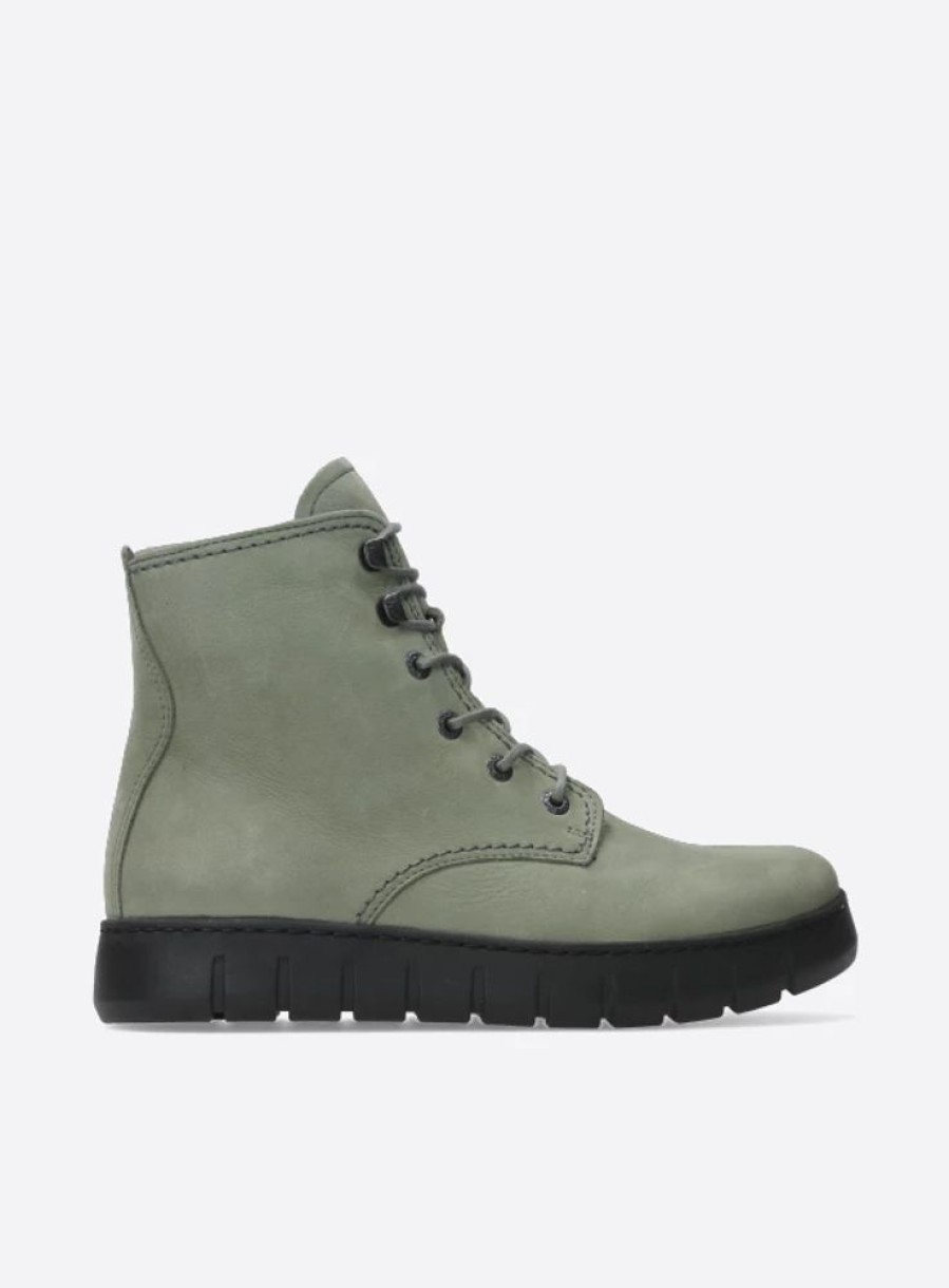 Dames Wolky | New Wave Grijsgroen Nubuck