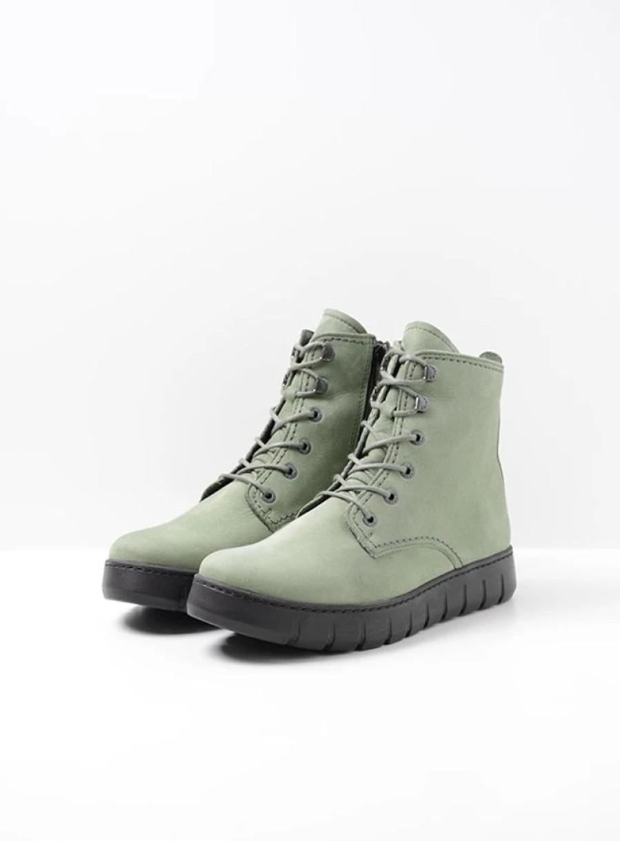 Dames Wolky | New Wave Grijsgroen Nubuck